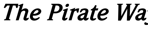 Font : ITC-Weidemann-LT-Bold-Italic Custom Text : The Pirate Way Test your own text here Click to download or to view this font on a tshirt that can be custom printed in Bali