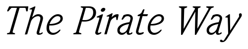 Font : ITC-Weidemann-LT-Book-Italic Custom Text : The Pirate Way Test your own text here Click to download or to view this font on a tshirt that can be custom printed in Bali