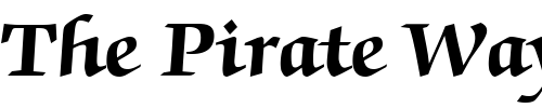 Font : ITC-Zapf-Chancery-LT-Bold Custom Text : The Pirate Way Test your own text here Click to download or to view this font on a tshirt that can be custom printed in Bali