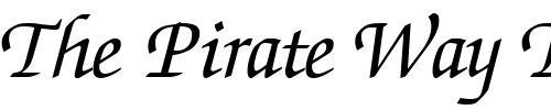Font : ITC-Zapf-Chancery-LT-Italic Custom Text : The Pirate Way Test your own text here Click to download or to view this font on a tshirt that can be custom printed in Bali