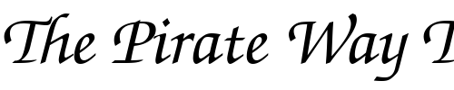 Font : ITC-Zapf-Chancery-Medium-Italic Custom Text : The Pirate Way Test your own text here Click to download or to view this font on a tshirt that can be custom printed in Bali