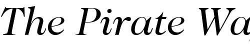 Font : ITCCaslon224-Book-Italic Custom Text : The Pirate Way Test your own text here Click to download or to view this font on a tshirt that can be custom printed in Bali