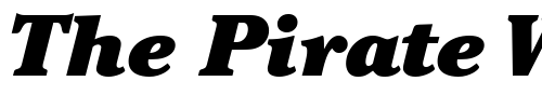 Font : ITCCheltenham-Ultra-Italic Custom Text : The Pirate Way Test your own text here Click to download or to view this font on a tshirt that can be custom printed in Bali