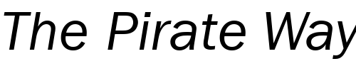 Font : ITCFranklinGothic-Book-Italic Custom Text : The Pirate Way Test your own text here Click to download or to view this font on a tshirt that can be custom printed in Bali