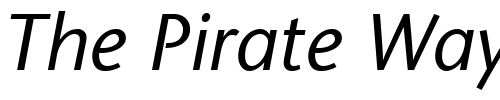 Font : ITCStoneSans-Italic Custom Text : The Pirate Way Test your own text here Click to download or to view this font on a tshirt that can be custom printed in Bali