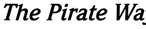 Font : ITCWeidemann-Bold-Italic Custom Text : The Pirate Way Test your own text here Click to download or to view this font on a tshirt that can be custom printed in Bali