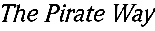 Font : ITCWeidemann-Medium-Italic Custom Text : The Pirate Way Test your own text here Click to download or to view this font on a tshirt that can be custom printed in Bali