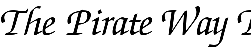 Font : ITCZapfChancery-Italic Custom Text : The Pirate Way Test your own text here Click to download or to view this font on a tshirt that can be custom printed in Bali