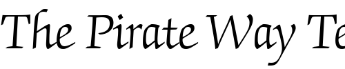 Font : ITCZapfChancery-Light Custom Text : The Pirate Way Test your own text here Click to download or to view this font on a tshirt that can be custom printed in Bali