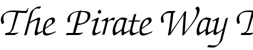 Font : ITCZapfChancery-Light-Italic Custom Text : The Pirate Way Test your own text here Click to download or to view this font on a tshirt that can be custom printed in Bali
