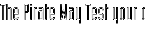 Font : Industria-LT-Inline Custom Text : The Pirate Way Test your own text here Click to download or to view this font on a tshirt that can be custom printed in Bali