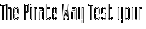 Font : Industria-LT-Inline-A Custom Text : The Pirate Way Test your own text here Click to download or to view this font on a tshirt that can be custom printed in Bali
