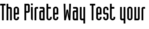 Font : Industria-Solid-A Custom Text : The Pirate Way Test your own text here Click to download or to view this font on a tshirt that can be custom printed in Bali