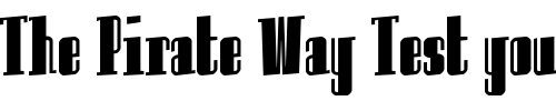 Font : Innocent-bystander Custom Text : The Pirate Way Test your own text here Click to download or to view this font on a tshirt that can be custom printed in Bali