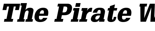 Font : Installation-Black-SSi-Black-Italic Custom Text : The Pirate Way Test your own text here Click to download or to view this font on a tshirt that can be custom printed in Bali