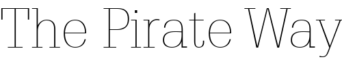 Font : Installation-Light-SSi-Thin Custom Text : The Pirate Way Test your own text here Click to download or to view this font on a tshirt that can be custom printed in Bali