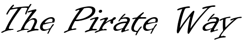Font : Intermezzo Custom Text : The Pirate Way Test your own text here Click to download or to view this font on a tshirt that can be custom printed in Bali