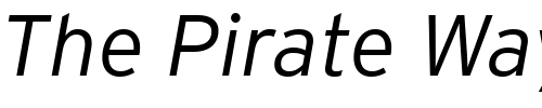 Font : Interstate-Light-Italic Custom Text : The Pirate Way Test your own text here Click to download or to view this font on a tshirt that can be custom printed in Bali