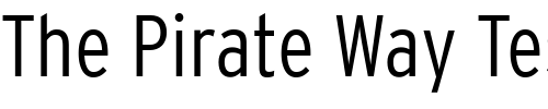 Font : InterstatePlus-Light-Cond Custom Text : The Pirate Way Test your own text here Click to download or to view this font on a tshirt that can be custom printed in Bali