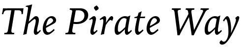 Font : IowanOldSt-OSF-BT-Italic Custom Text : The Pirate Way Test your own text here Click to download or to view this font on a tshirt that can be custom printed in Bali