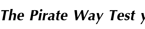 Font : IrisUPC-Bold-Italic Custom Text : The Pirate Way Test your own text here Click to download or to view this font on a tshirt that can be custom printed in Bali