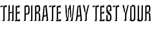 Font : Iron-Lung Custom Text : The Pirate Way Test your own text here Click to download or to view this font on a tshirt that can be custom printed in Bali