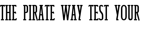 Font : ItaliaComDMed Custom Text : The Pirate Way Test your own text here Click to download or to view this font on a tshirt that can be custom printed in Bali
