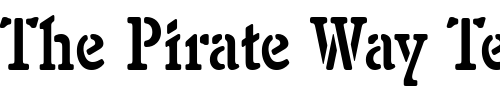 Font : Italia_Becker_Stencil_Med_Cond Custom Text : The Pirate Way Test your own text here Click to download or to view this font on a tshirt that can be custom printed in Bali