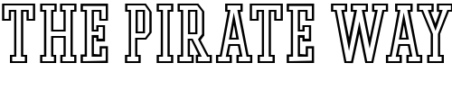 Font : Ivy-League-Open-Regular Custom Text : The Pirate Way Test your own text here Click to download or to view this font on a tshirt that can be custom printed in Bali