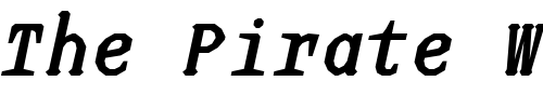 Font : JUstice-Mono-BoldOblique Custom Text : The Pirate Way Test your own text here Click to download or to view this font on a tshirt that can be custom printed in Bali