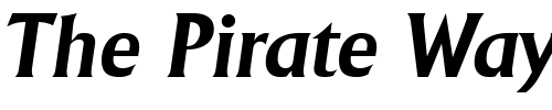 Font : JacobBecker-Bold-Italic Custom Text : The Pirate Way Test your own text here Click to download or to view this font on a tshirt that can be custom printed in Bali