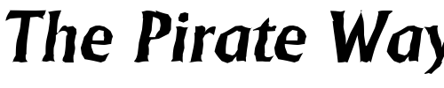Font : JacobBeckerAntique-BoldItalic Custom Text : The Pirate Way Test your own text here Click to download or to view this font on a tshirt that can be custom printed in Bali