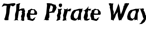 Font : JacobBeckerRandom-BoldItalic Custom Text : The Pirate Way Test your own text here Click to download or to view this font on a tshirt that can be custom printed in Bali