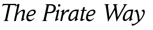 Font : Jaeger-Daily-News-Italic Custom Text : The Pirate Way Test your own text here Click to download or to view this font on a tshirt that can be custom printed in Bali