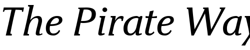 Font : JaguarJC-BookItalic Custom Text : The Pirate Way Test your own text here Click to download or to view this font on a tshirt that can be custom printed in Bali