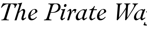 Font : JakeBecker-Light-Italic Custom Text : The Pirate Way Test your own text here Click to download or to view this font on a tshirt that can be custom printed in Bali