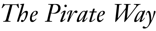 Font : Janson-Text-LT-56-Italic Custom Text : The Pirate Way Test your own text here Click to download or to view this font on a tshirt that can be custom printed in Bali