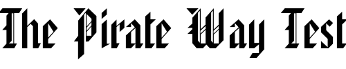 Font : JasmineBecker Custom Text : The Pirate Way Test your own text here Click to download or to view this font on a tshirt that can be custom printed in Bali