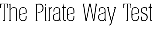 Font : JeremyBecker-ExtraLight Custom Text : The Pirate Way Test your own text here Click to download or to view this font on a tshirt that can be custom printed in Bali