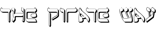Font : Jerusalem-Shadow Custom Text : The Pirate Way Test your own text here Click to download or to view this font on a tshirt that can be custom printed in Bali