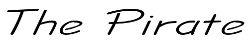 Font : Jolt-Extended-Italic Custom Text : The Pirate Way Test your own text here Click to download or to view this font on a tshirt that can be custom printed in Bali
