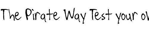Font : Josh-Sober Custom Text : The Pirate Way Test your own text here Click to download or to view this font on a tshirt that can be custom printed in Bali