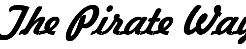 Font : Jott-43-BoldItalic Custom Text : The Pirate Way Test your own text here Click to download or to view this font on a tshirt that can be custom printed in Bali