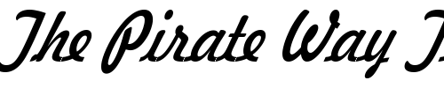 Font : Jott-44-Condensed-Italic Custom Text : The Pirate Way Test your own text here Click to download or to view this font on a tshirt that can be custom printed in Bali