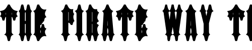 Font : JudasCaps-Bold Custom Text : The Pirate Way Test your own text here Click to download or to view this font on a tshirt that can be custom printed in Bali