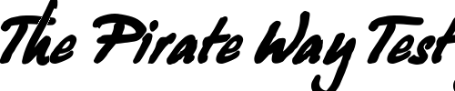 Font : Juergen-Bold-Kursiv Custom Text : The Pirate Way Test your own text here Click to download or to view this font on a tshirt that can be custom printed in Bali