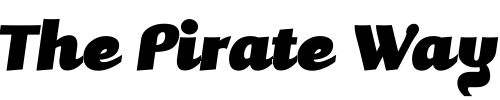 Font : JuicyBlack-Italic Custom Text : The Pirate Way Test your own text here Click to download or to view this font on a tshirt that can be custom printed in Bali
