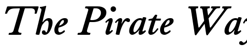 Font : JuniusStandard-BoldItalic Custom Text : The Pirate Way Test your own text here Click to download or to view this font on a tshirt that can be custom printed in Bali