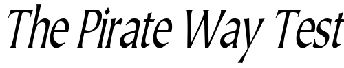 Font : JusticeSystemCondensed-Italic Custom Text : The Pirate Way Test your own text here Click to download or to view this font on a tshirt that can be custom printed in Bali