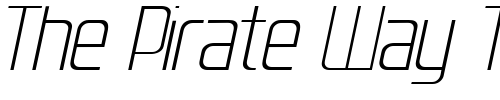 Font : Kanal-UltraLightItalic Custom Text : The Pirate Way Test your own text here Click to download or to view this font on a tshirt that can be custom printed in Bali